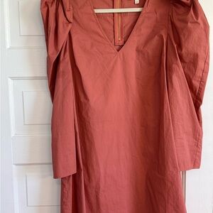 Chic Long Sleeve Dress in Coral